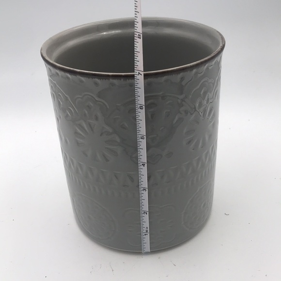 Dowan Grey Ceramic Porcelain Mandala Kitchen Utensil Holder/Wine Chiller - Picture 7 of 8